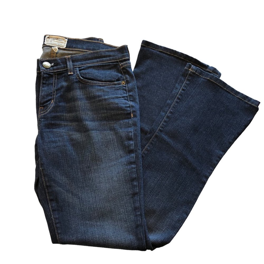 Current/Elliott Frontman Bootcut Flare Mid Dark Wash Demin Jeans Size 30